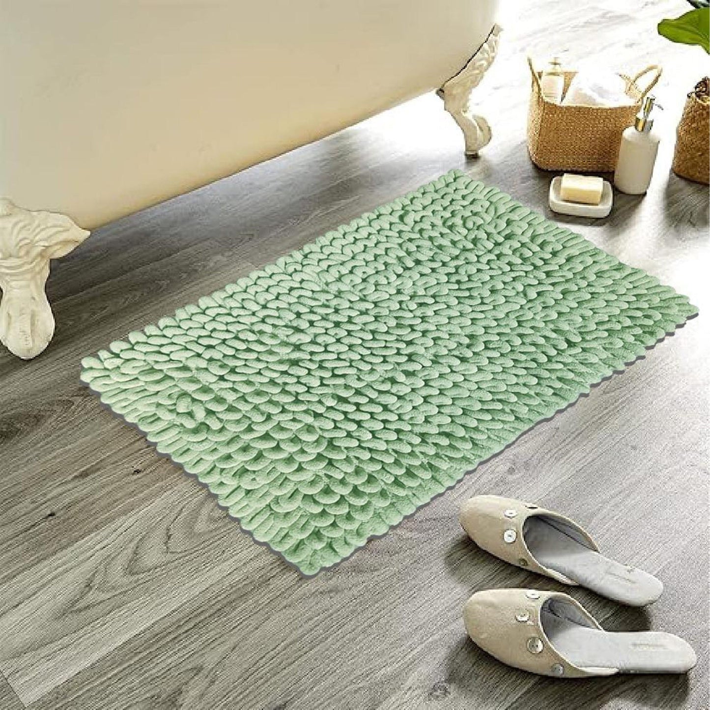 OLIVIA ROCCO Bath Mat SAGE GREEN Jumbo Loop Bath Mat Wholesale Manchester UK