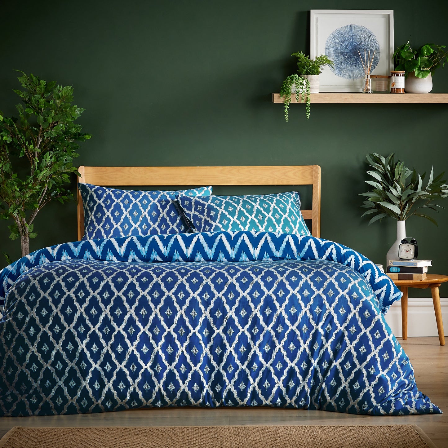 OLIVIA ROCCO Duvet Cover SINGLE / MADIERA SAPPHIRE Madiera Sapphire Flannel Duvet Cover Set Wholesale Manchester UK