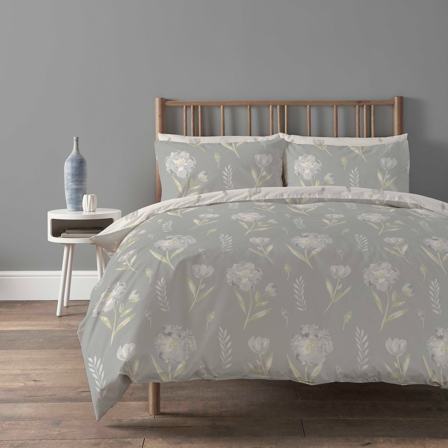 OLIVIA ROCCO Duvet Cover SINGLE / MEADOW GREY Meadow Grey Duvet Cover Set Wholesale Manchester UK