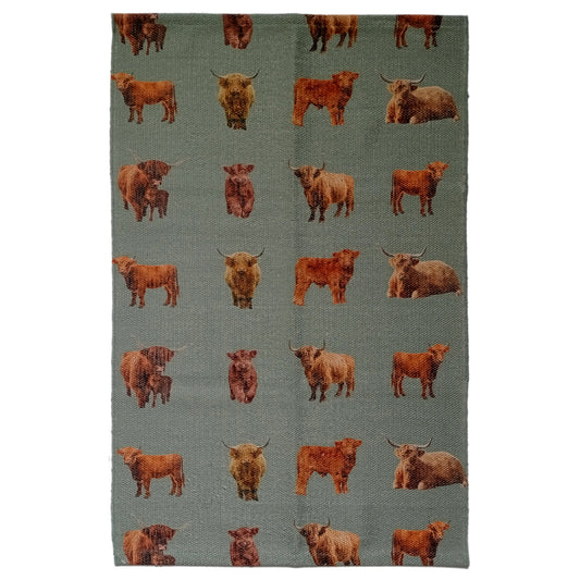 OLIVIA ROCCO Rugs 60 x 90 CM / HIGHLAND COW Animal Printed Rug Highland Cow Wholesale Manchester UK