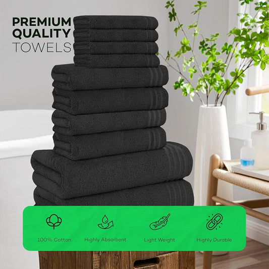 OLIVIA ROCCO Towel 10 Piece Monaco Luxury Egyptian Cotton Towel Set 500 GSM Wholesale Manchester UK