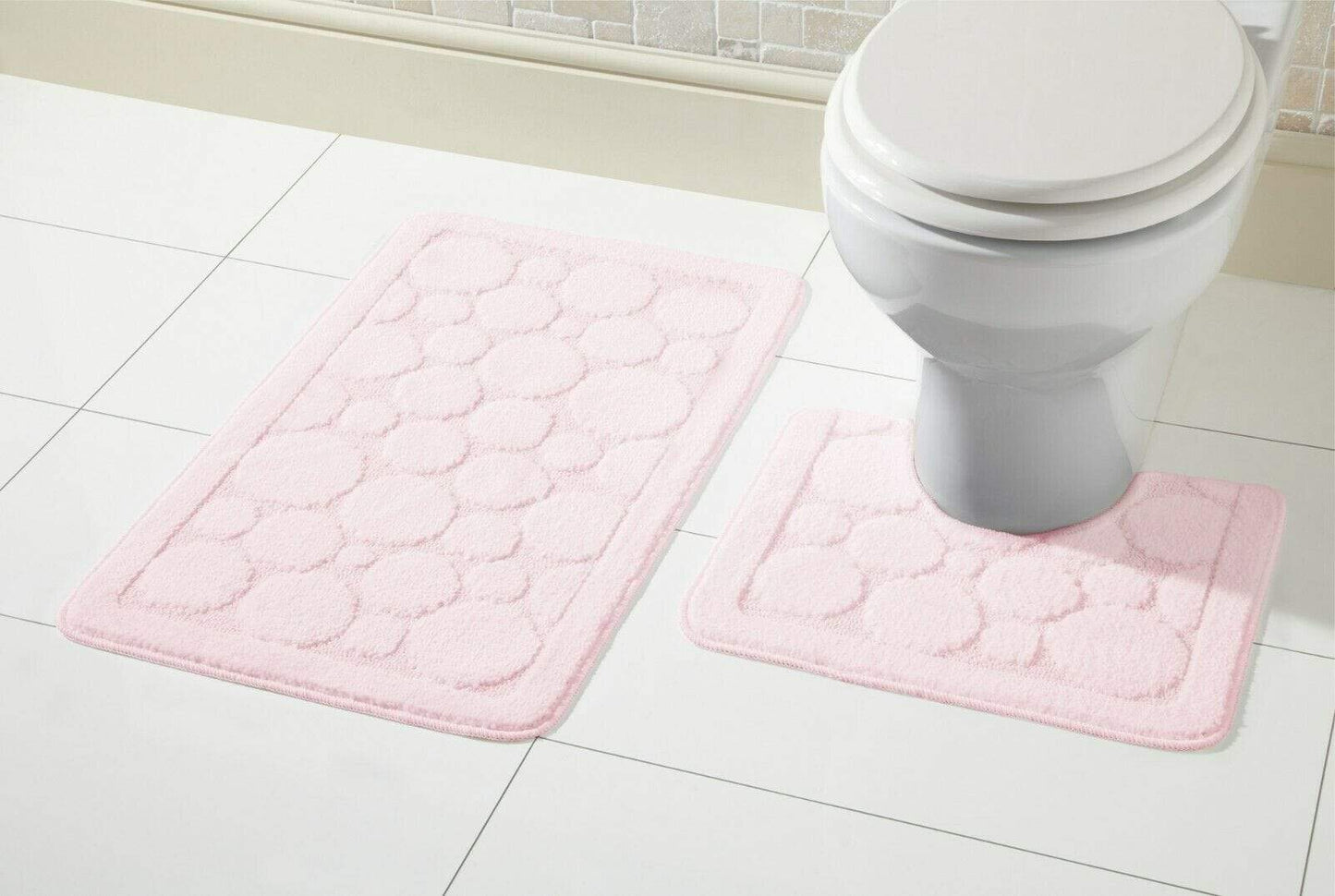 OLIVIA ROCCO basics Bath Mat BLUSH PINK Cali Bath Mat Set Wholesale Manchester UK