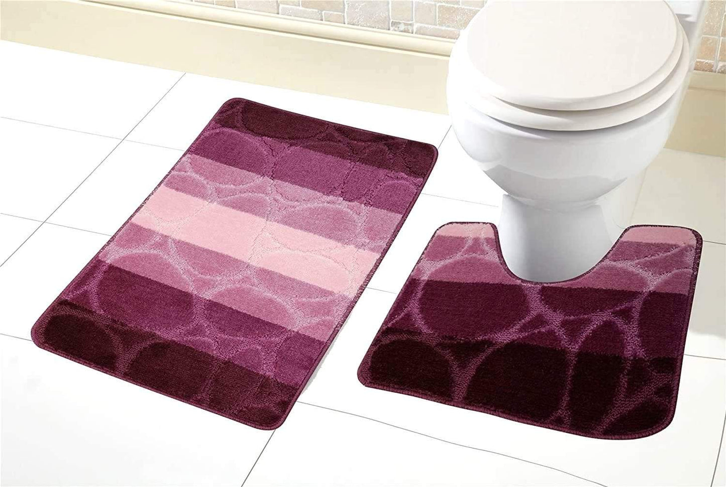 OLIVIA ROCCO basics Bath Mat PURPLE Kaya Bath Mat Set Wholesale Manchester UK