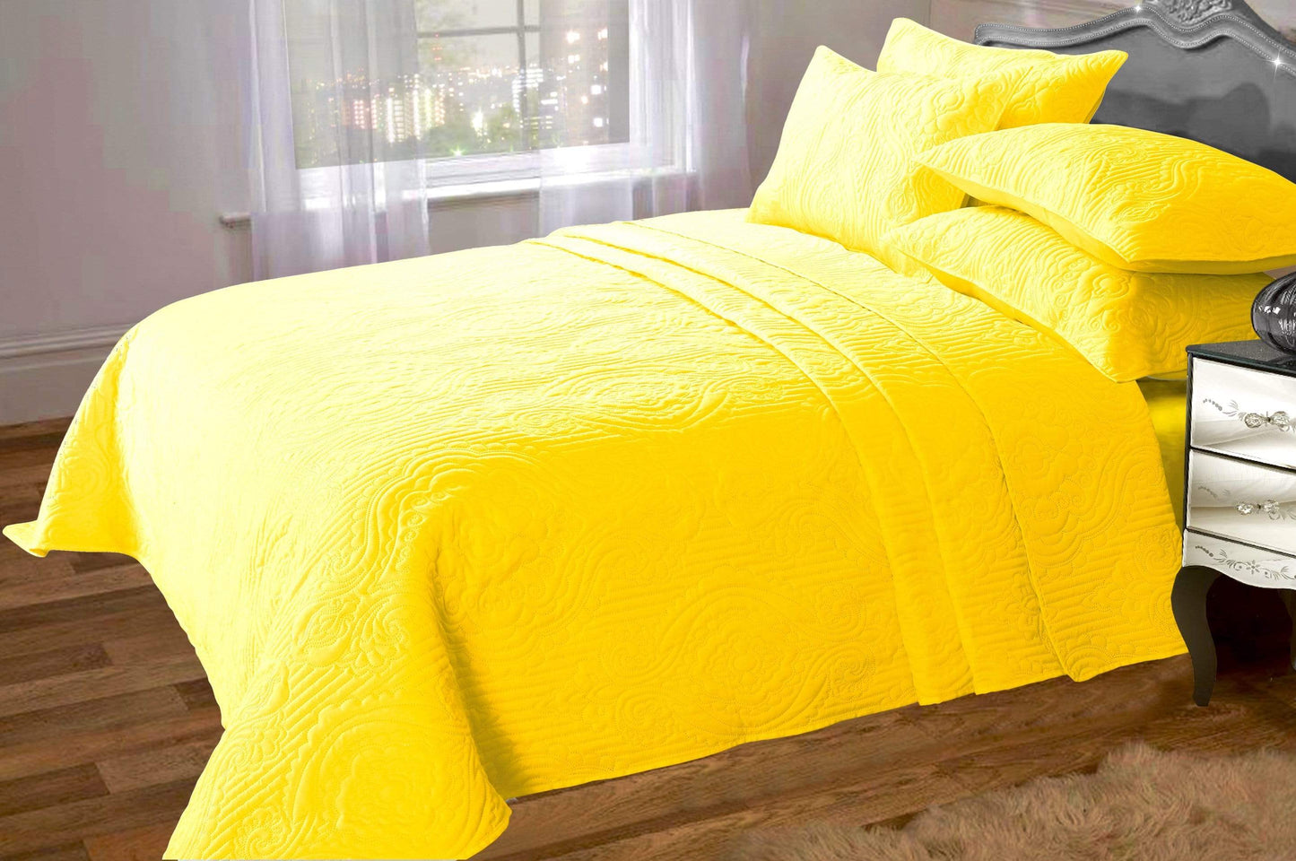 OLIVIA ROCCO Bedspead OCHRE Sorrento Bedspread Set Wholesale Manchester UK
