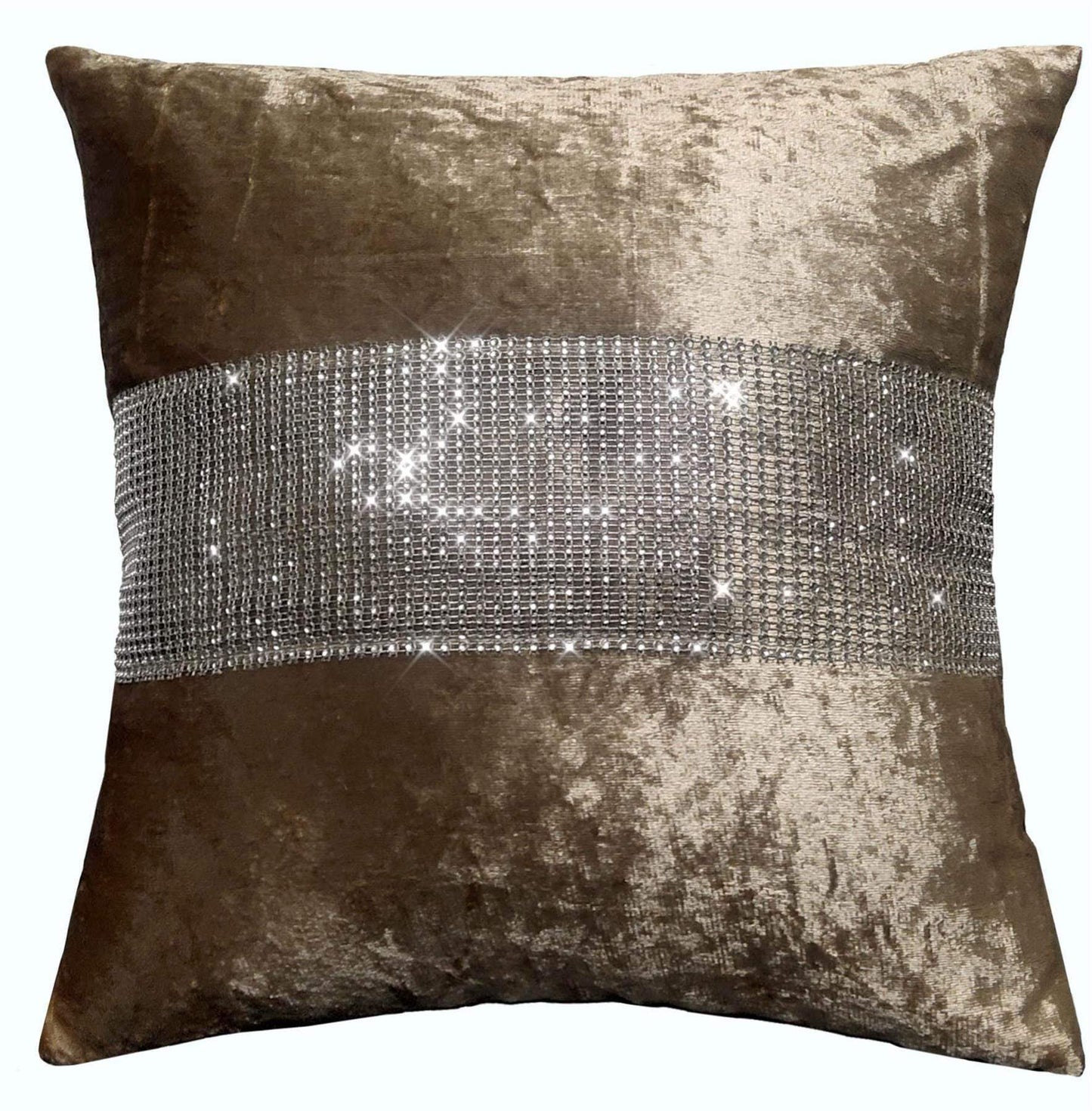 OLIVIA ROCCO Curtain CUSHION COVER / CHAMPAGNE Diamante Crushed Velvet Curtains Wholesale Manchester UK