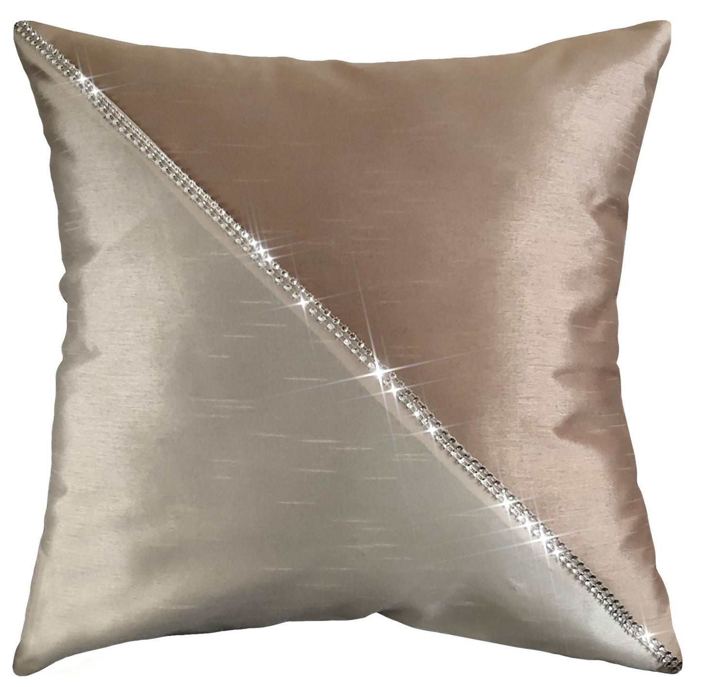 OLIVIA ROCCO Curtain CUSHION COVER / CHAMPAGNE Haveli Luxury Faux Silk Curtains Wholesale Manchester UK