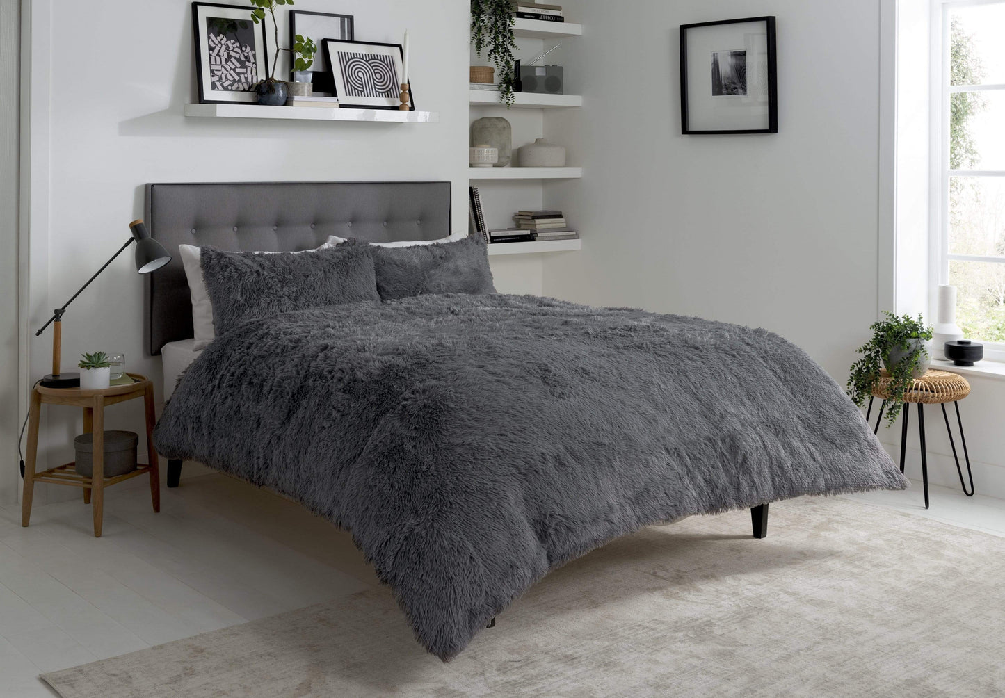 OLIVIA ROCCO Duvet Cover SINGLE / CHARCOAL Snuggle & Cuddle Duvet Set Wholesale Manchester UK