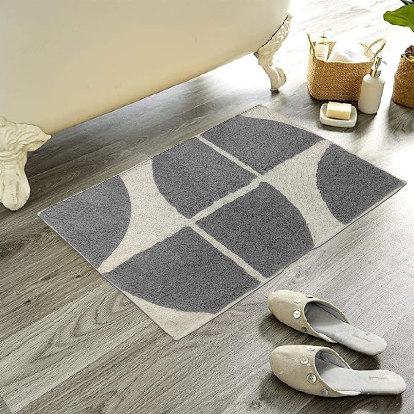 OLIVIA ROCCO Bath Mat CHARCOAL Stockholm Bath Mat Wholesale Manchester UK