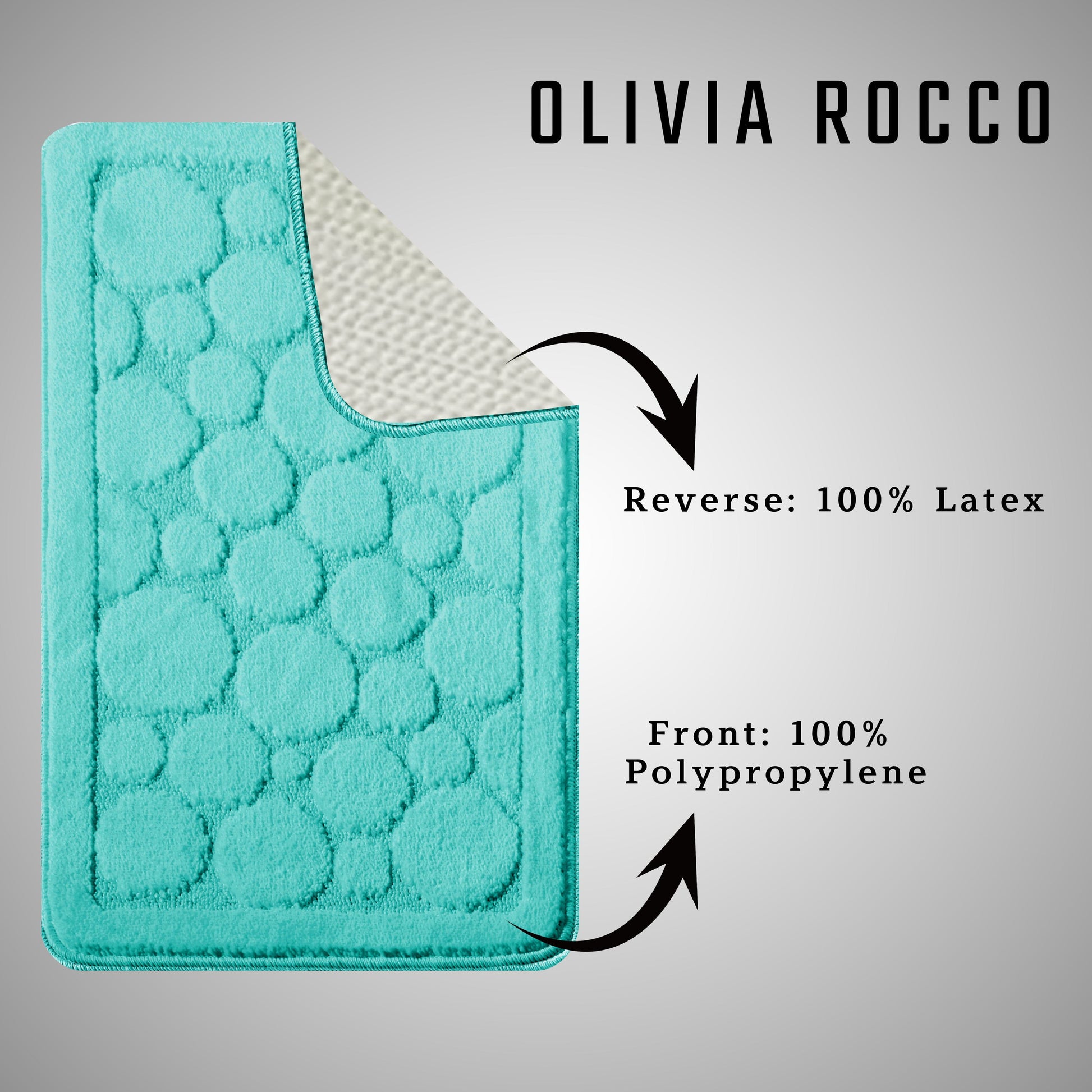 OLIVIA ROCCO Bath Mat DUCK EGG Cali Bubbles 2 Piece Duck Egg Bath Mat & Pedestal Set Wholesale Manchester UK