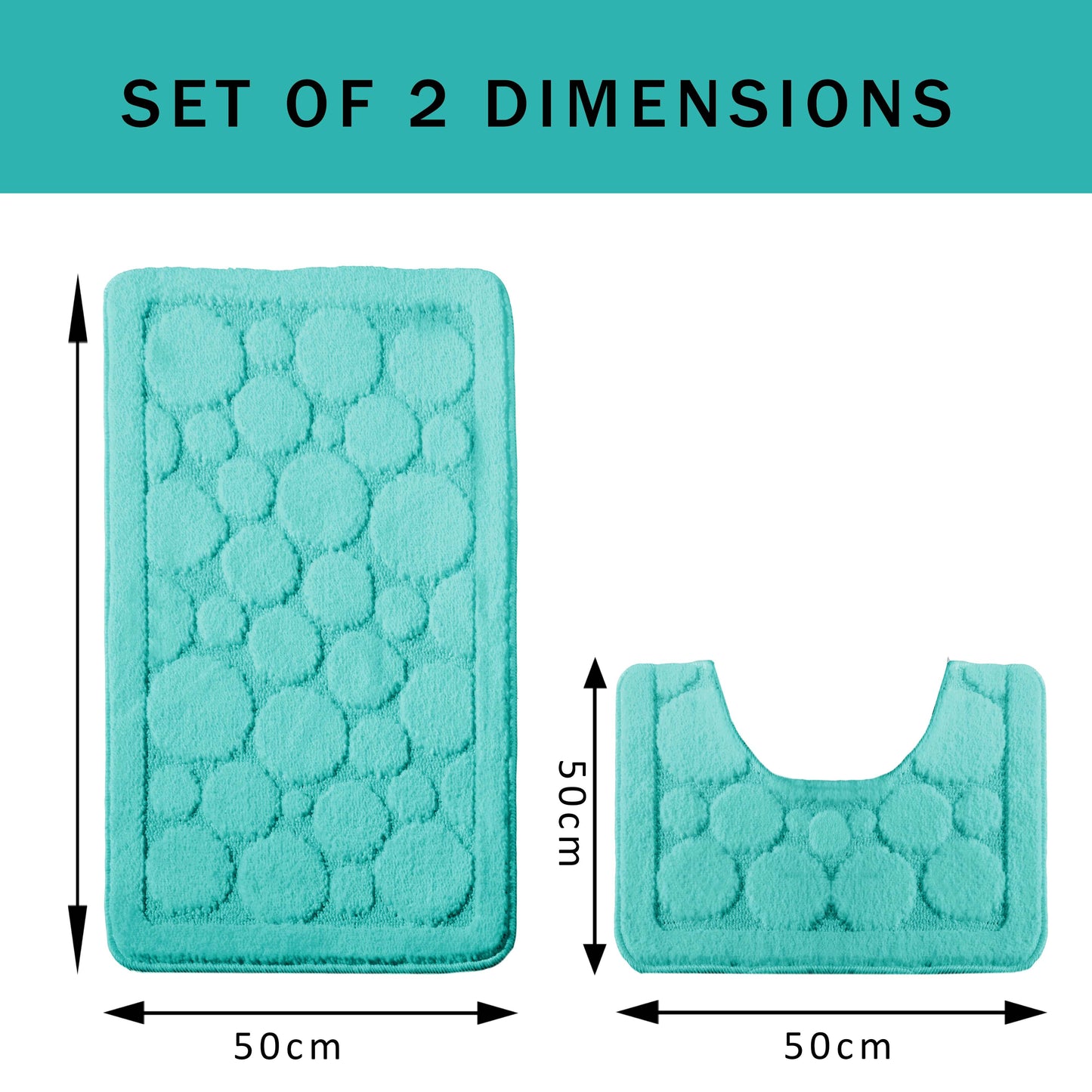 OLIVIA ROCCO Bath Mat DUCK EGG Cali Bubbles 2 Piece Duck Egg Bath Mat & Pedestal Set Wholesale Manchester UK