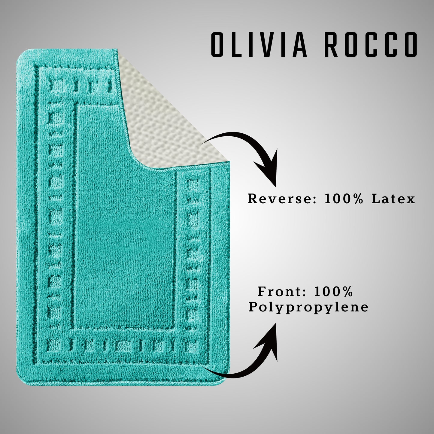OLIVIA ROCCO Bath Mat DUCK EGG Miami 2 Piece Duck Egg Bath Mat & Pedestal Set Wholesale Manchester UK