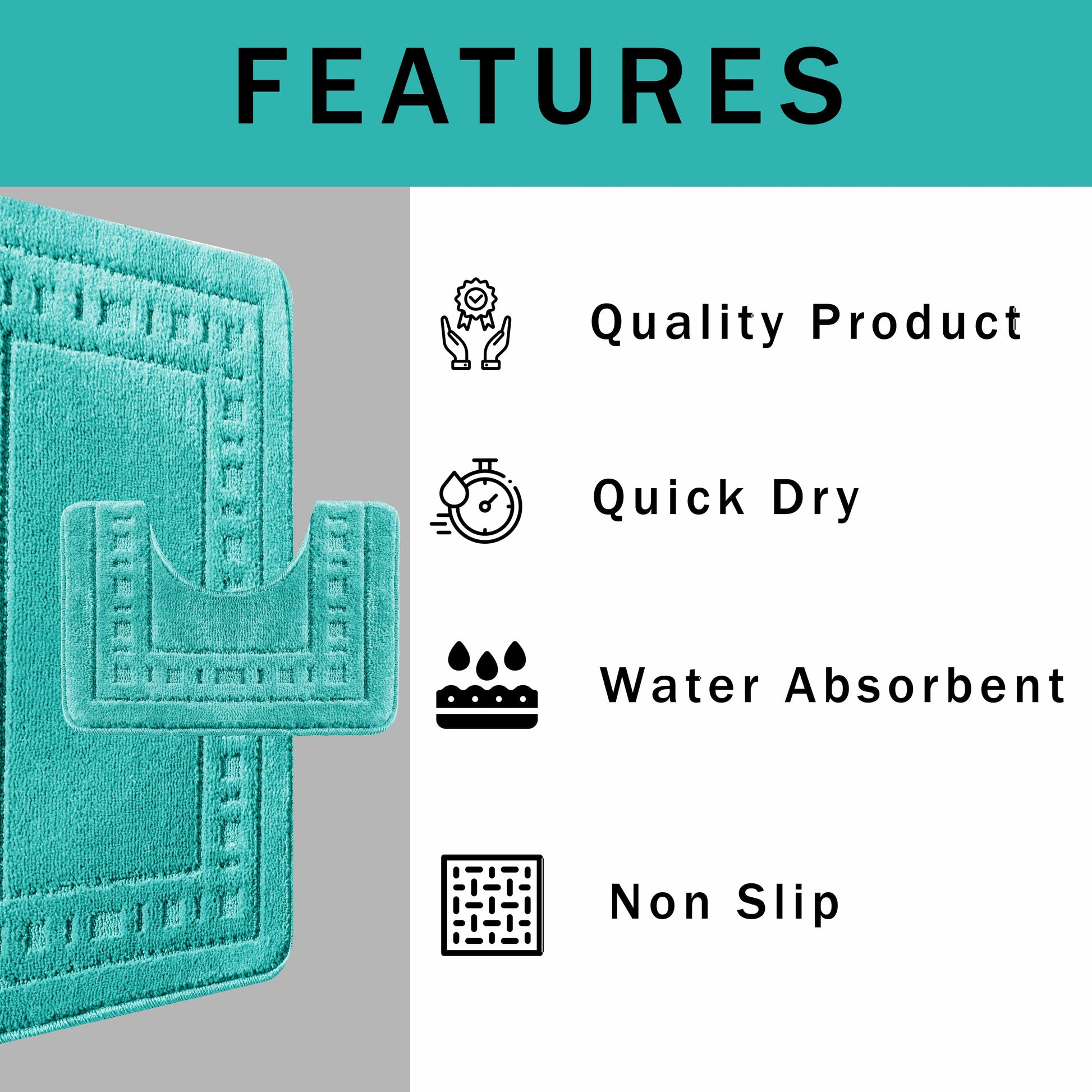 OLIVIA ROCCO Bath Mat DUCK EGG Miami 2 Piece Duck Egg Bath Mat & Pedestal Set Wholesale Manchester UK