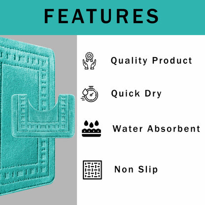 OLIVIA ROCCO Bath Mat DUCK EGG Miami 2 Piece Duck Egg Bath Mat & Pedestal Set Wholesale Manchester UK