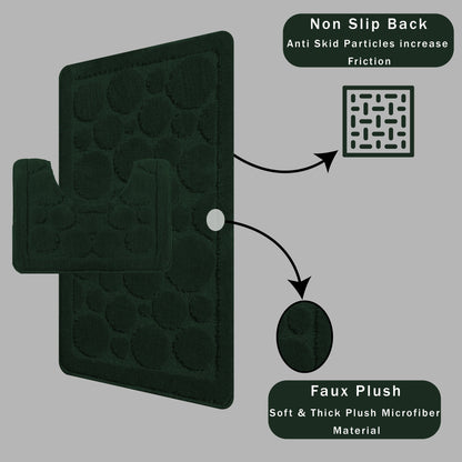 OLIVIA ROCCO Bath Mat EMERALD GREEN Cali Bubbles 2 Piece Emerald Green Bath Mat & Pedestal Set Wholesale Manchester UK