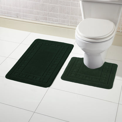 OLIVIA ROCCO Bath Mat EMERALD GREEN Miami 2 Piece Emerald Green Bath Mat & Pedestal Set Wholesale Manchester UK