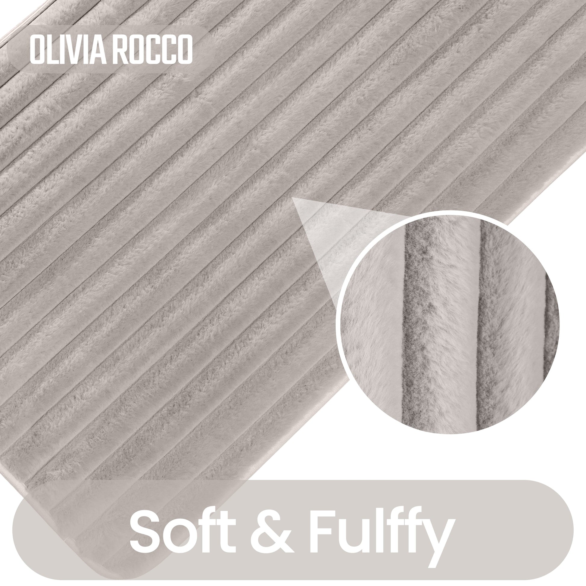 OLIVIA ROCCO Bath Mat NATURAL 2 Piece Ribbed Natural Bath Mat Set Wholesale Manchester UK