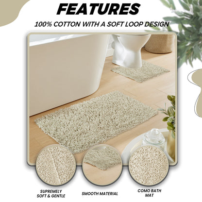 OLIVIA ROCCO Bath Mat NATURAL Como 2 Piece Natural Bath Mat & Pedestal Set Wholesale Manchester UK
