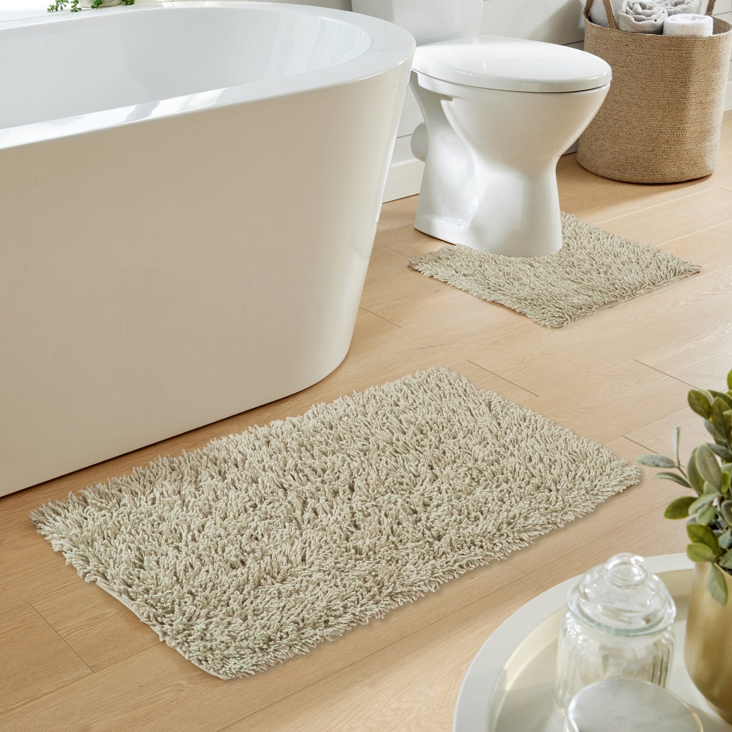 OLIVIA ROCCO Bath Mat NATURAL Como 2 Piece Natural Bath Mat & Pedestal Set Wholesale Manchester UK