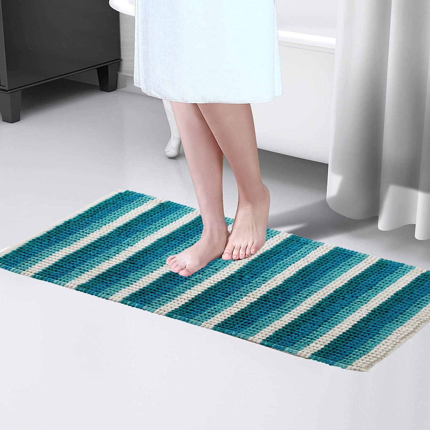 OLIVIA ROCCO Bath Mat Padstow Stripe Bathmat Wholesale Manchester UK