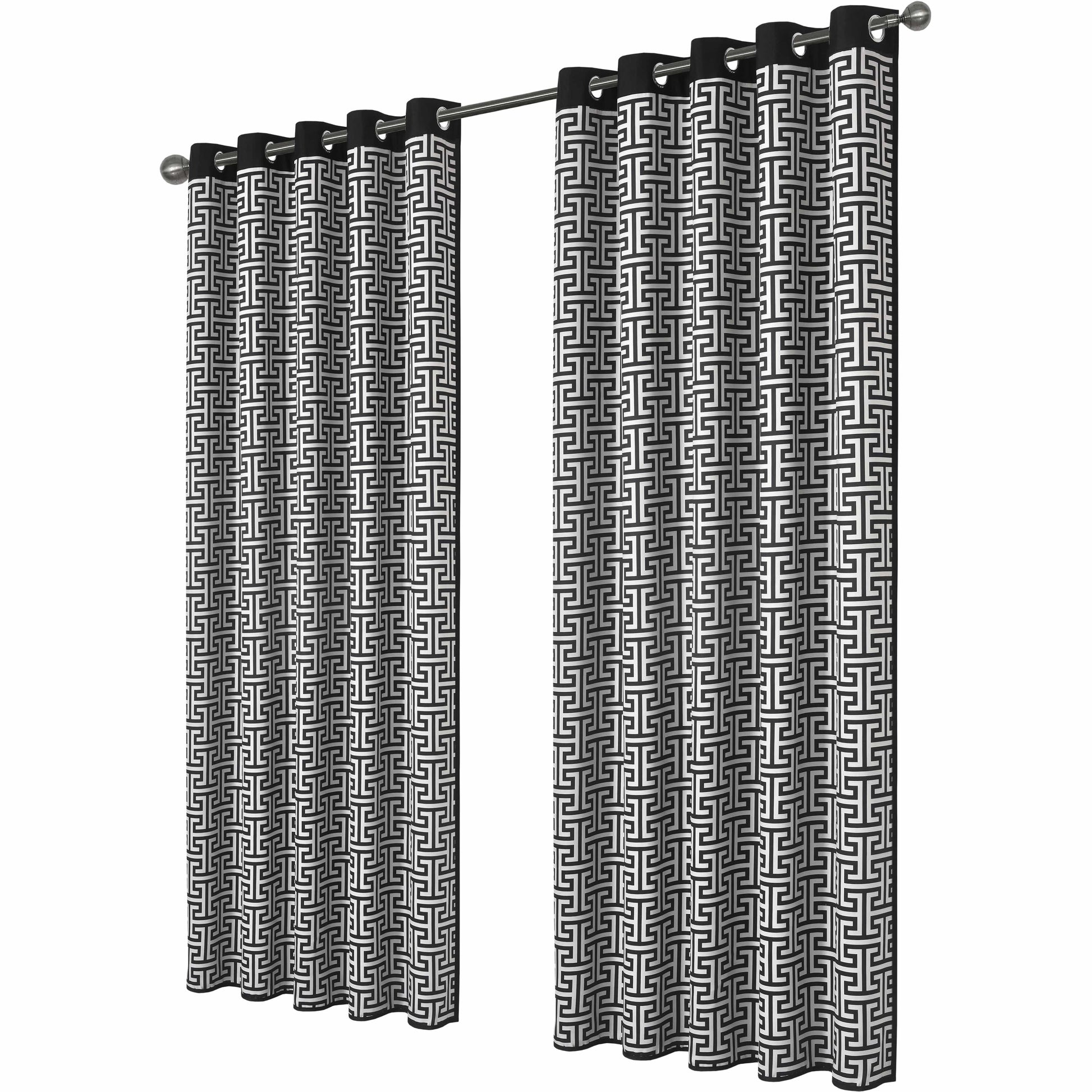 OLIVIA ROCCO Curtain 46" (WIDTH) x 54" (DROP) / MILANO Milano Geometric Blackout Curtains Wholesale Manchester UK