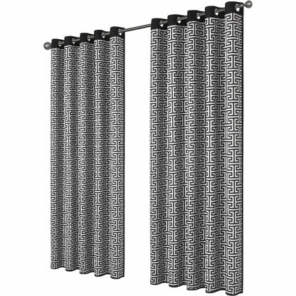 OLIVIA ROCCO Curtain 46" (WIDTH) x 54" (DROP) / MILANO Milano Geometric Blackout Curtains Wholesale Manchester UK