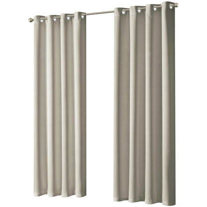 OLIVIA ROCCO Curtain 46" (WIDTH) x 54" (DROP) / NATURAL Blackout Natural Eyelet Curtains Wholesale Manchester UK