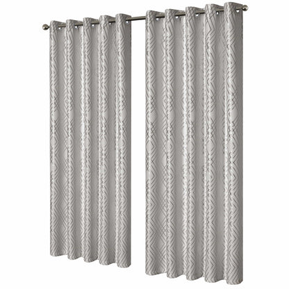 OLIVIA ROCCO Curtain 66" (WIDTH) x 54" (DROP) / NATURAL Geometric Natural Sparkle Blackout Curtains Wholesale Manchester UK