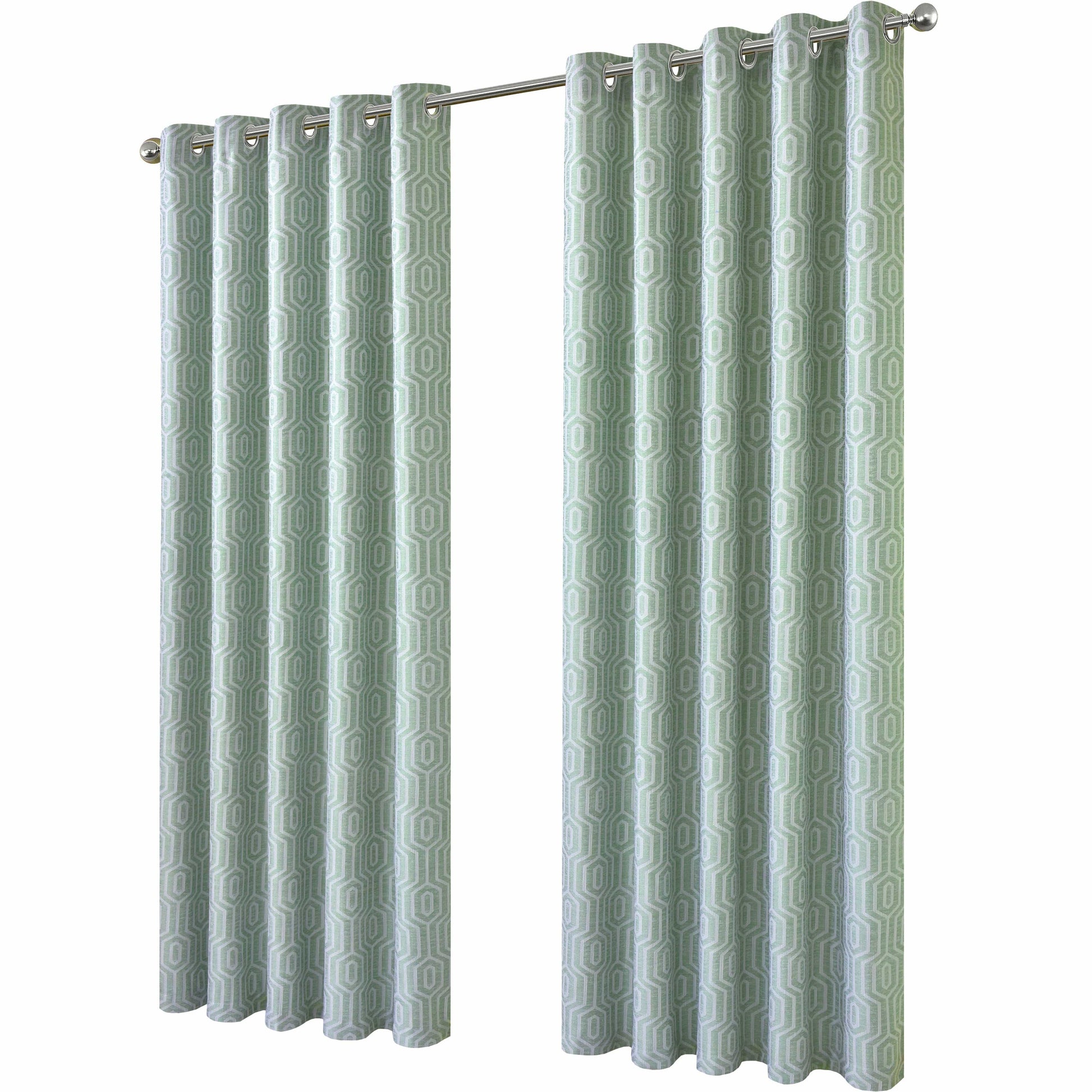 OLIVIA ROCCO Curtain 66" (WIDTH) x 72" (DROP) / SAGE GREEN Paris Eyelet Jacquard Curtains Sage Green Wholesale Manchester UK