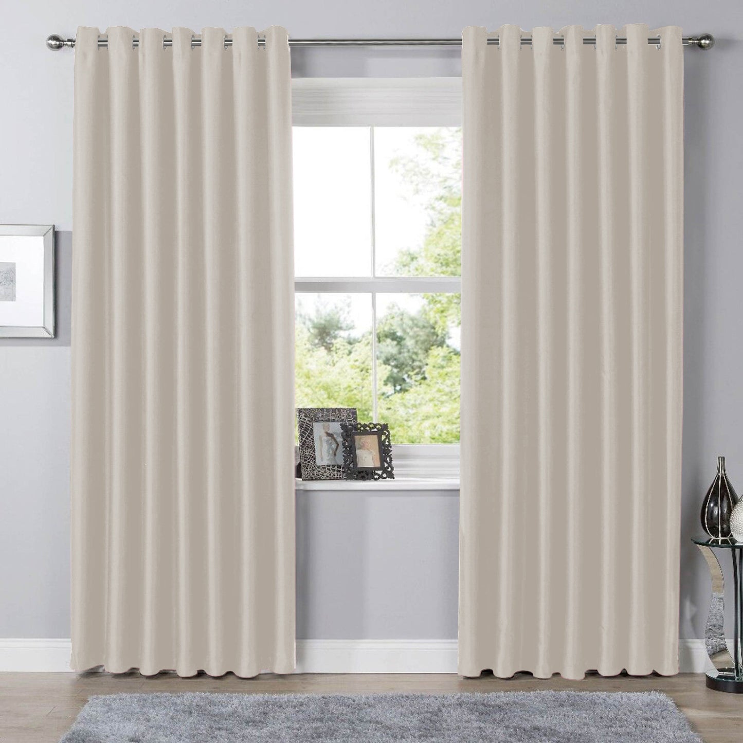 OLIVIA ROCCO Curtain Blackout Natural Eyelet Curtains Wholesale Manchester UK
