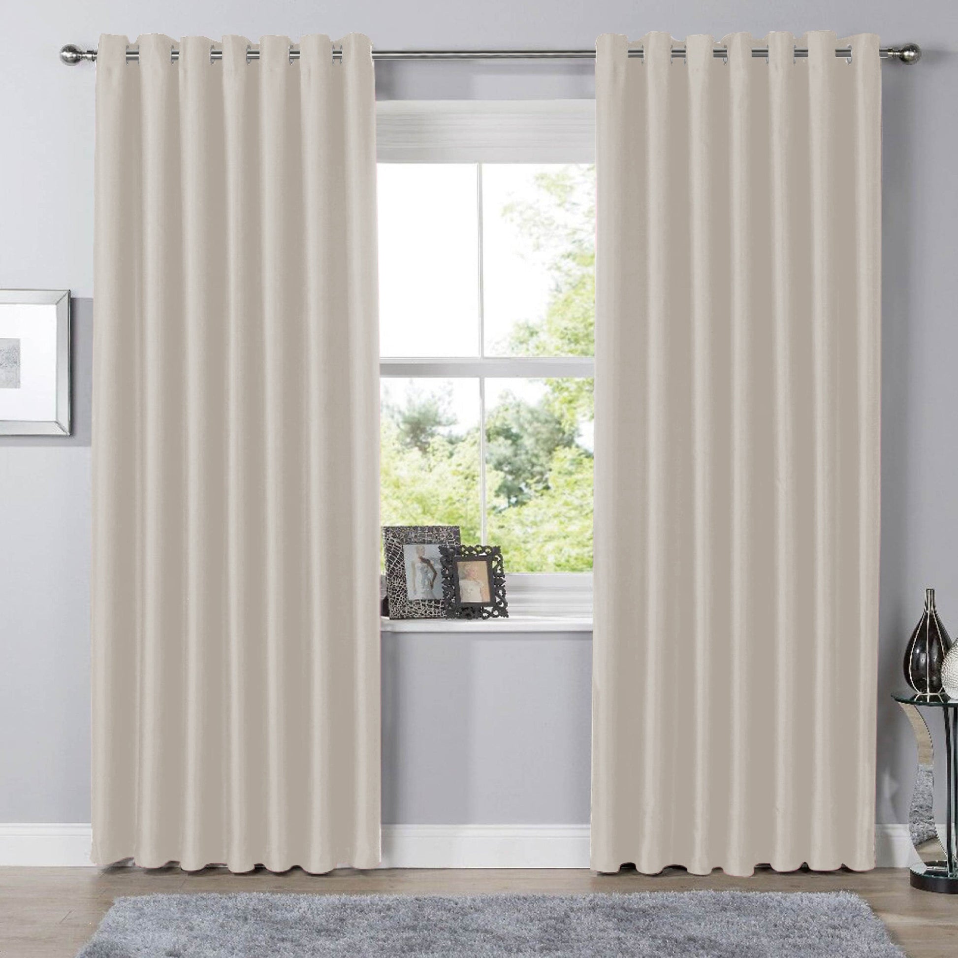 OLIVIA ROCCO Curtain Blackout Natural Eyelet Curtains Wholesale Manchester UK