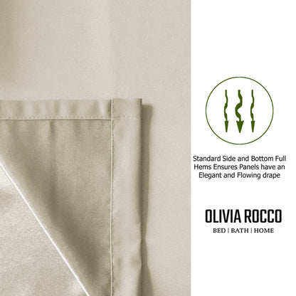 OLIVIA ROCCO Curtain Blackout Natural Eyelet Curtains Wholesale Manchester UK