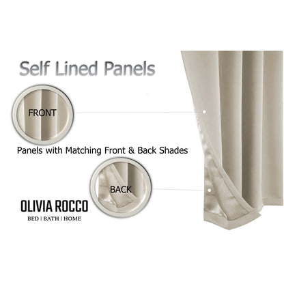 OLIVIA ROCCO Curtain Blackout Natural Eyelet Curtains Wholesale Manchester UK