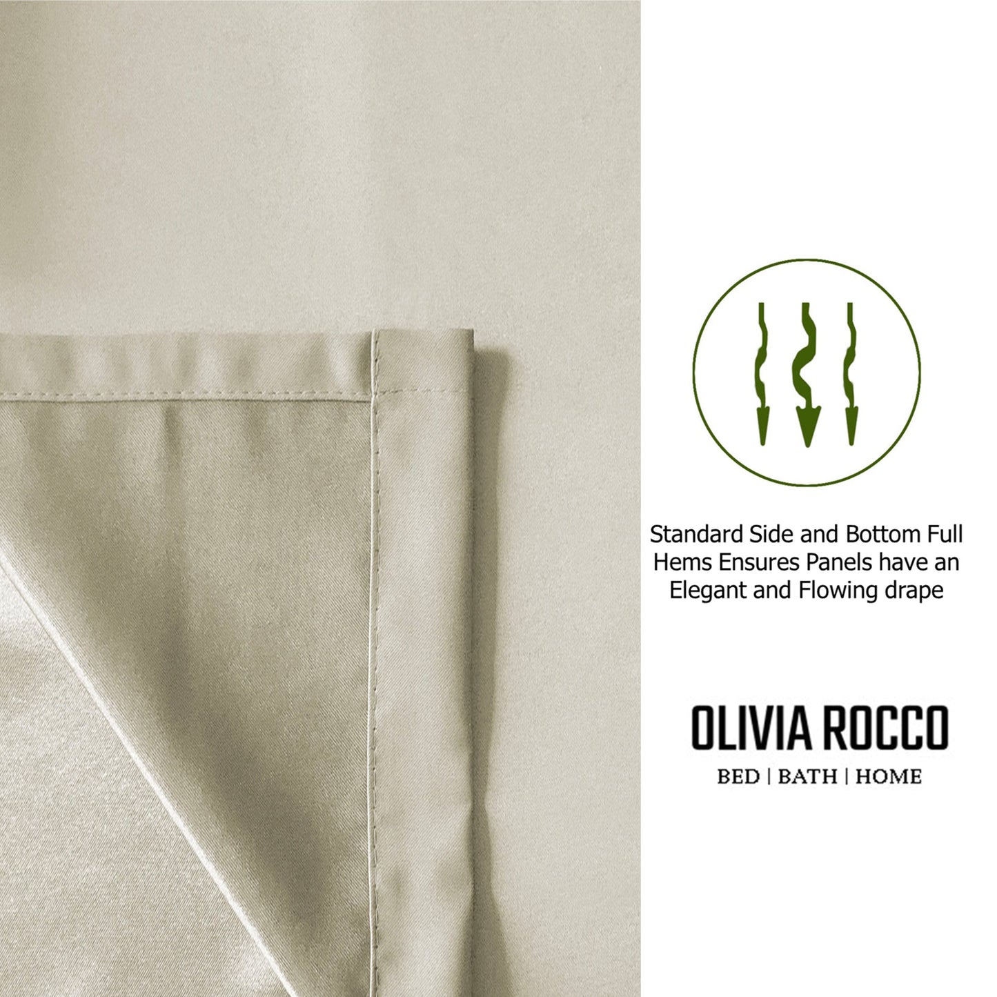 OLIVIA ROCCO Curtain Diamante Natural Blackout Eyelet Curtains Wholesale Manchester UK