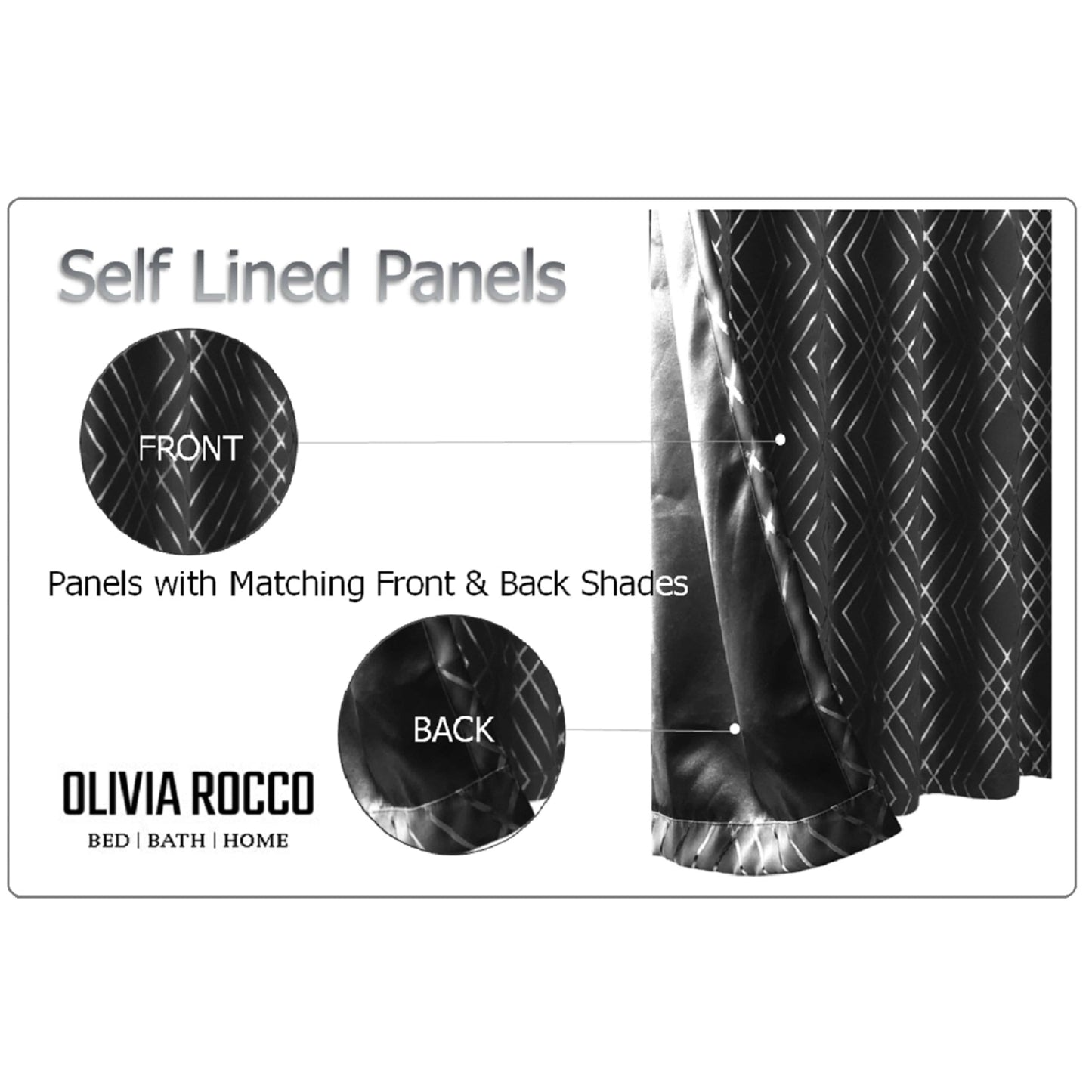 OLIVIA ROCCO Curtain Geometric Black Sparkle Blackout Curtains Wholesale Manchester UK