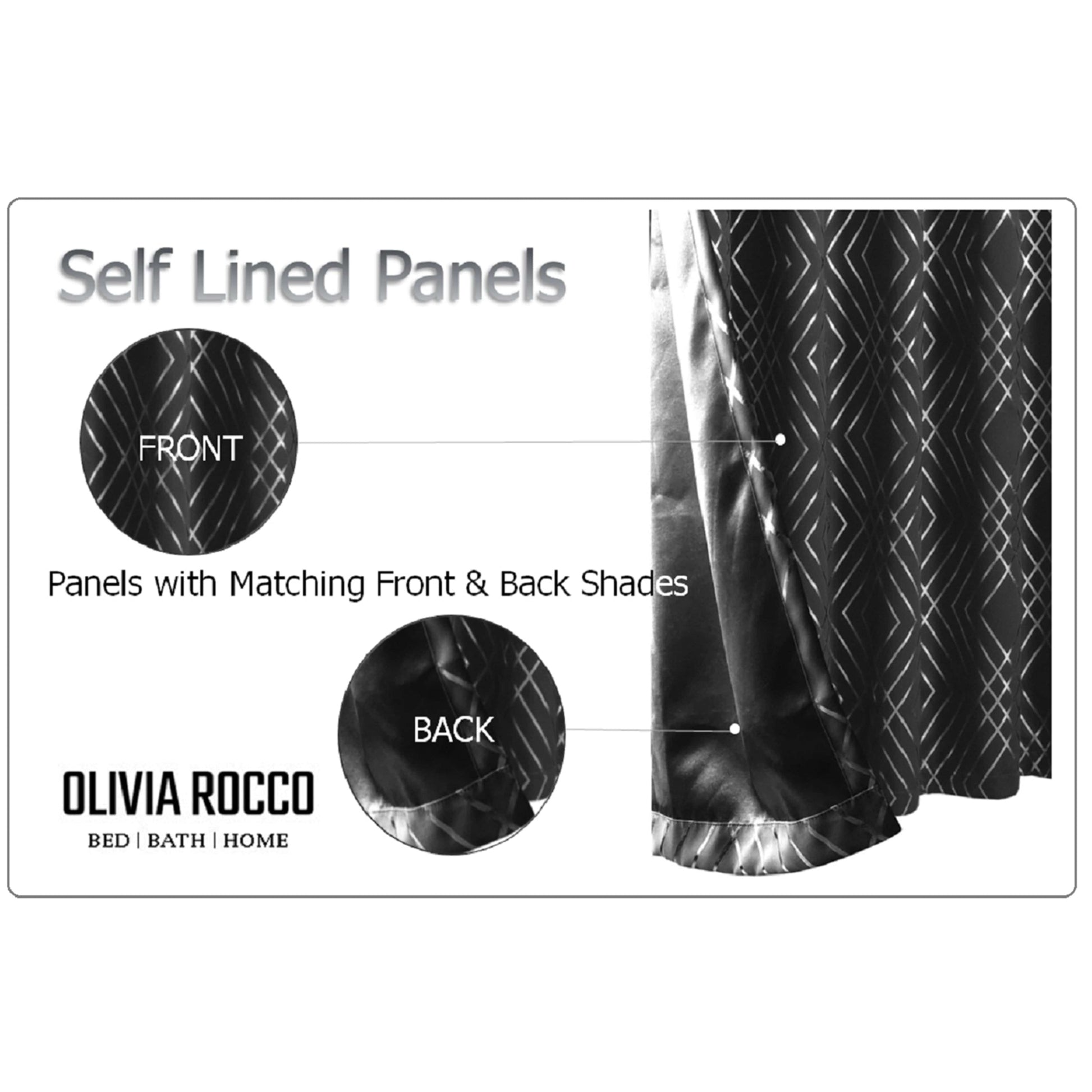 OLIVIA ROCCO Curtain Geometric Black Sparkle Blackout Curtains Wholesale Manchester UK