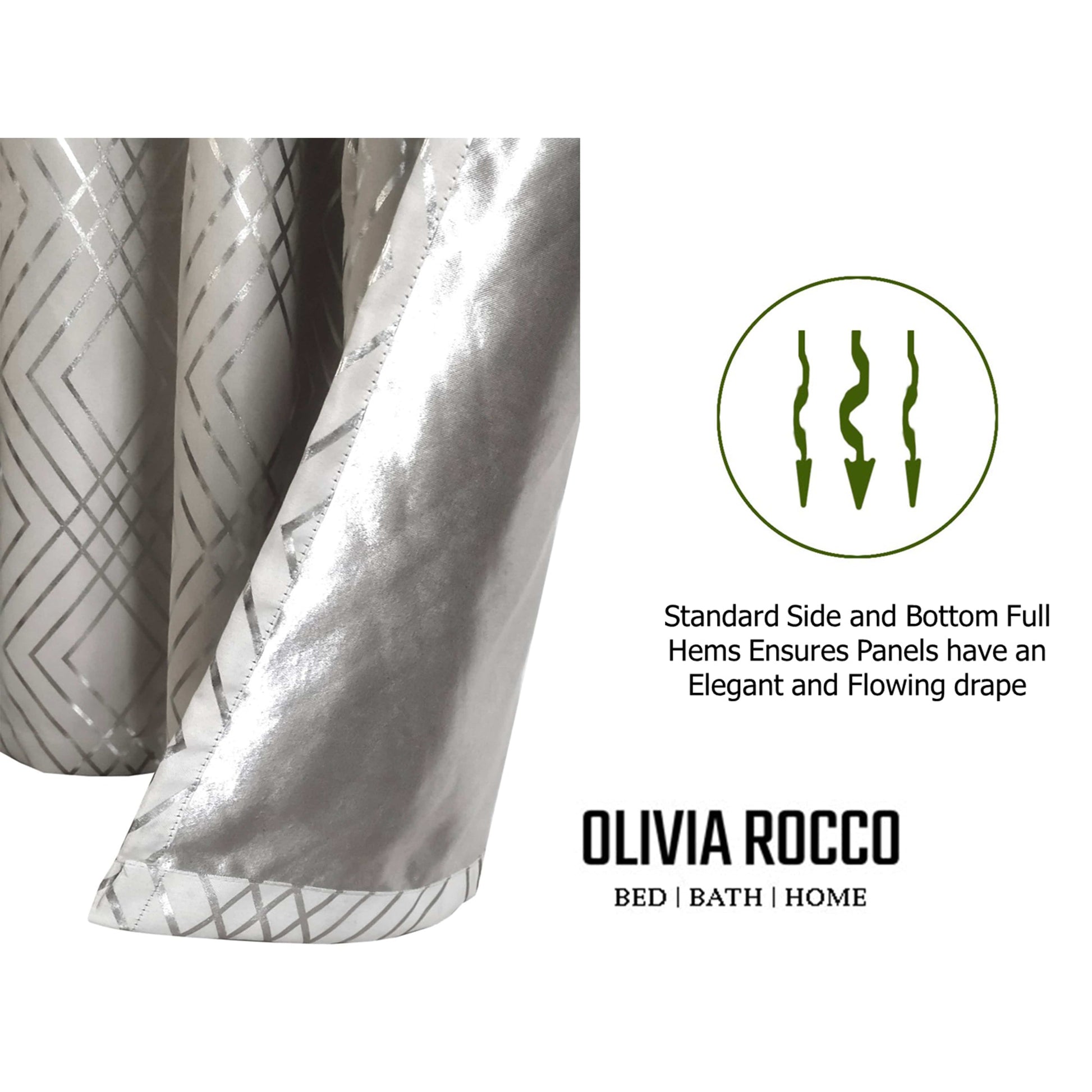 OLIVIA ROCCO Curtain Geometric Natural Sparkle Blackout Curtains Wholesale Manchester UK