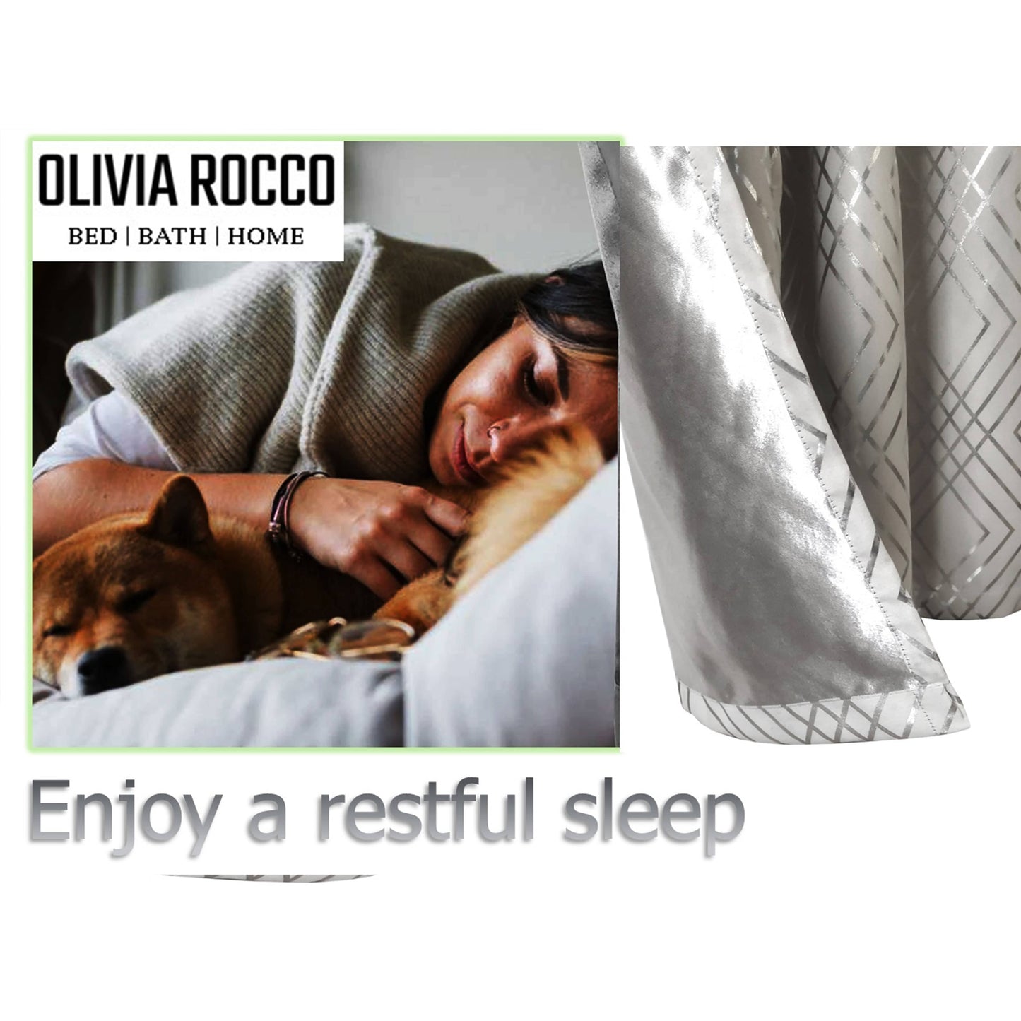 OLIVIA ROCCO Curtain Geometric Natural Sparkle Blackout Curtains Wholesale Manchester UK