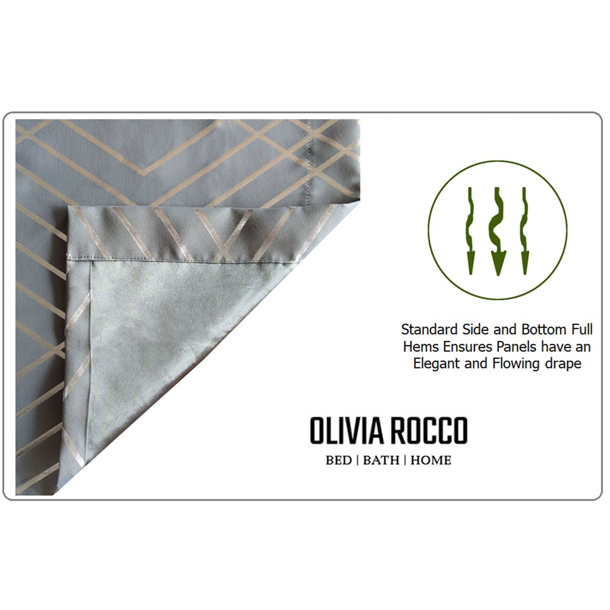 OLIVIA ROCCO Curtain Geometric Silver Sparkle Blackout Curtains Wholesale Manchester UK
