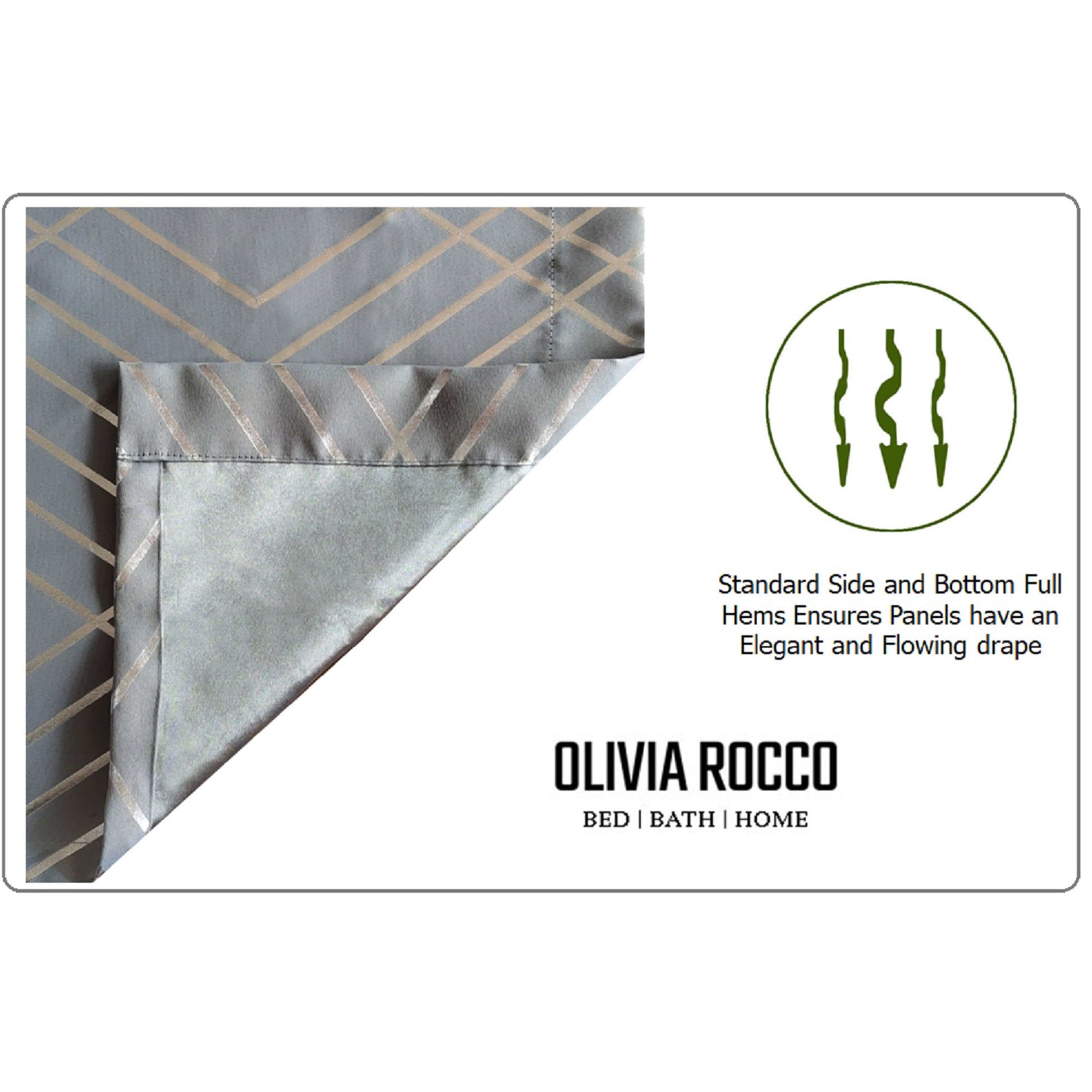 OLIVIA ROCCO Curtain Geometric Silver Sparkle Blackout Curtains Wholesale Manchester UK