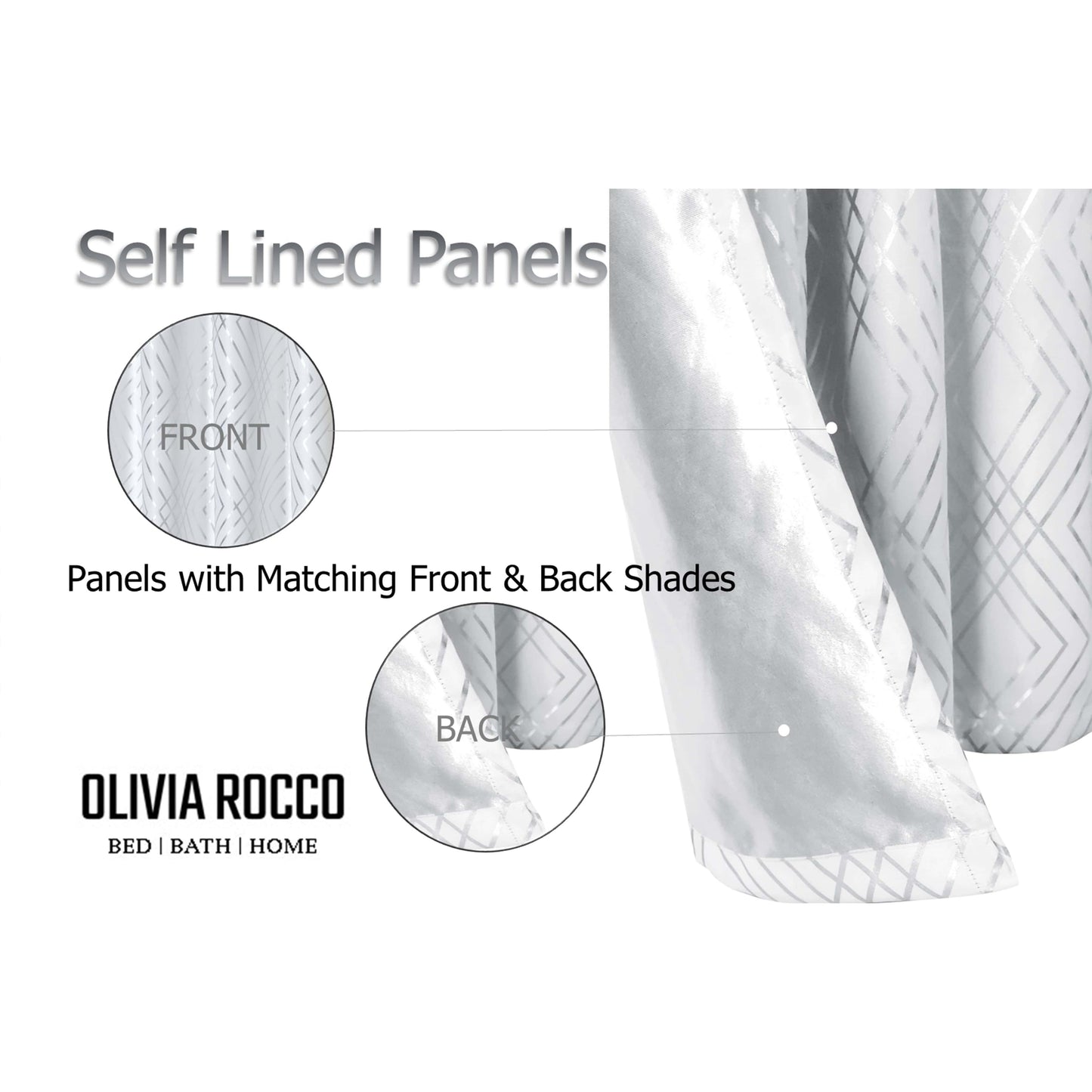 OLIVIA ROCCO Curtain Geometric White Sparkle Blackout Curtains Wholesale Manchester UK