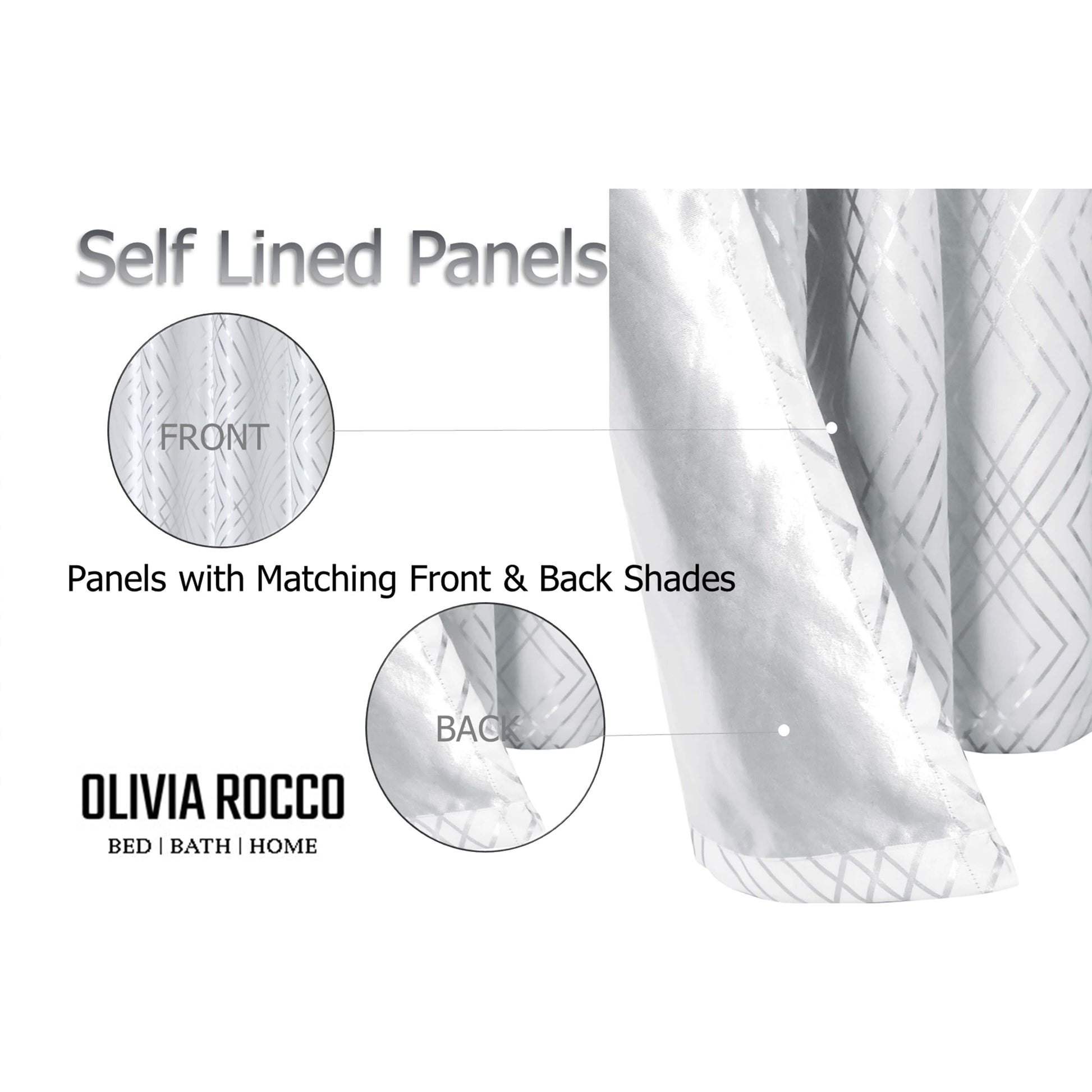 OLIVIA ROCCO Curtain Geometric White Sparkle Blackout Curtains Wholesale Manchester UK