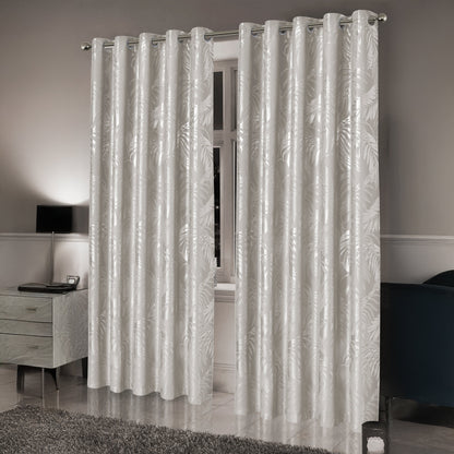 OLIVIA ROCCO Curtain Leaf Natural Sparkle Blackout Curtains Wholesale Manchester UK
