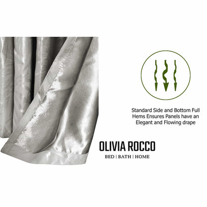 OLIVIA ROCCO Curtain Leaf Natural Sparkle Blackout Curtains Wholesale Manchester UK