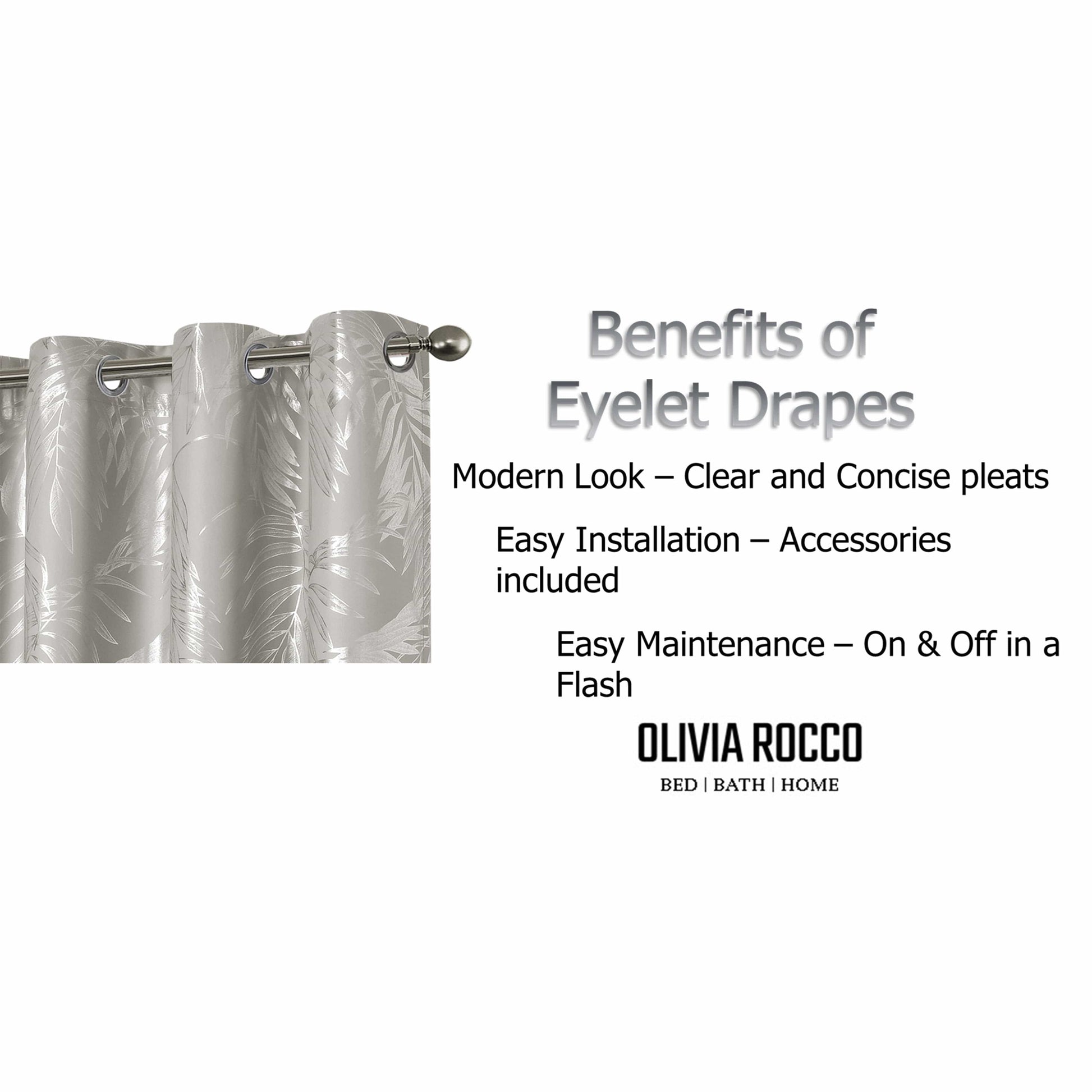 OLIVIA ROCCO Curtain Leaf Natural Sparkle Blackout Curtains Wholesale Manchester UK