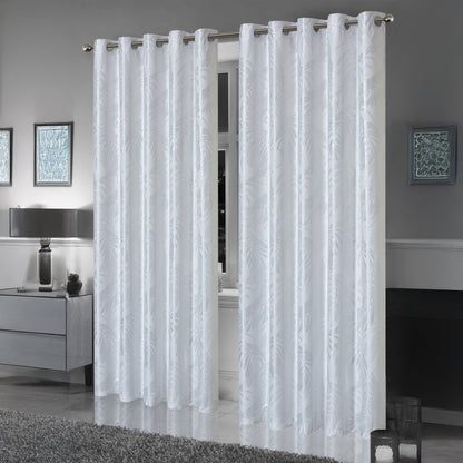 OLIVIA ROCCO Curtain Leaf White Sparkle Blackout Curtains Wholesale Manchester UK