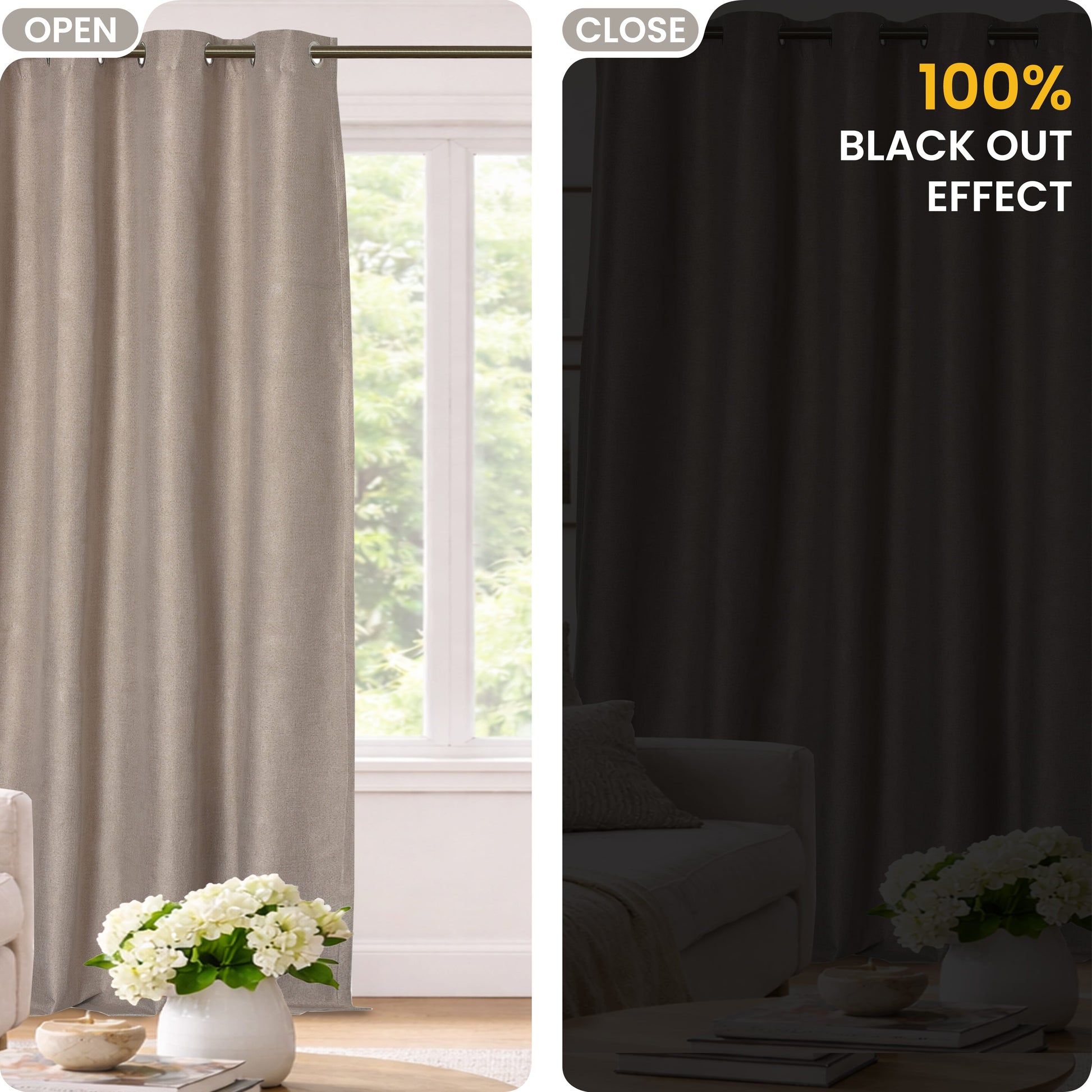 OLIVIA ROCCO Curtain LOOMWORKS Blackout Linen Eyelet Curtains Wholesale Manchester UK