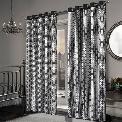 OLIVIA ROCCO Curtain Milano Geometric Blackout Curtains Wholesale Manchester UK