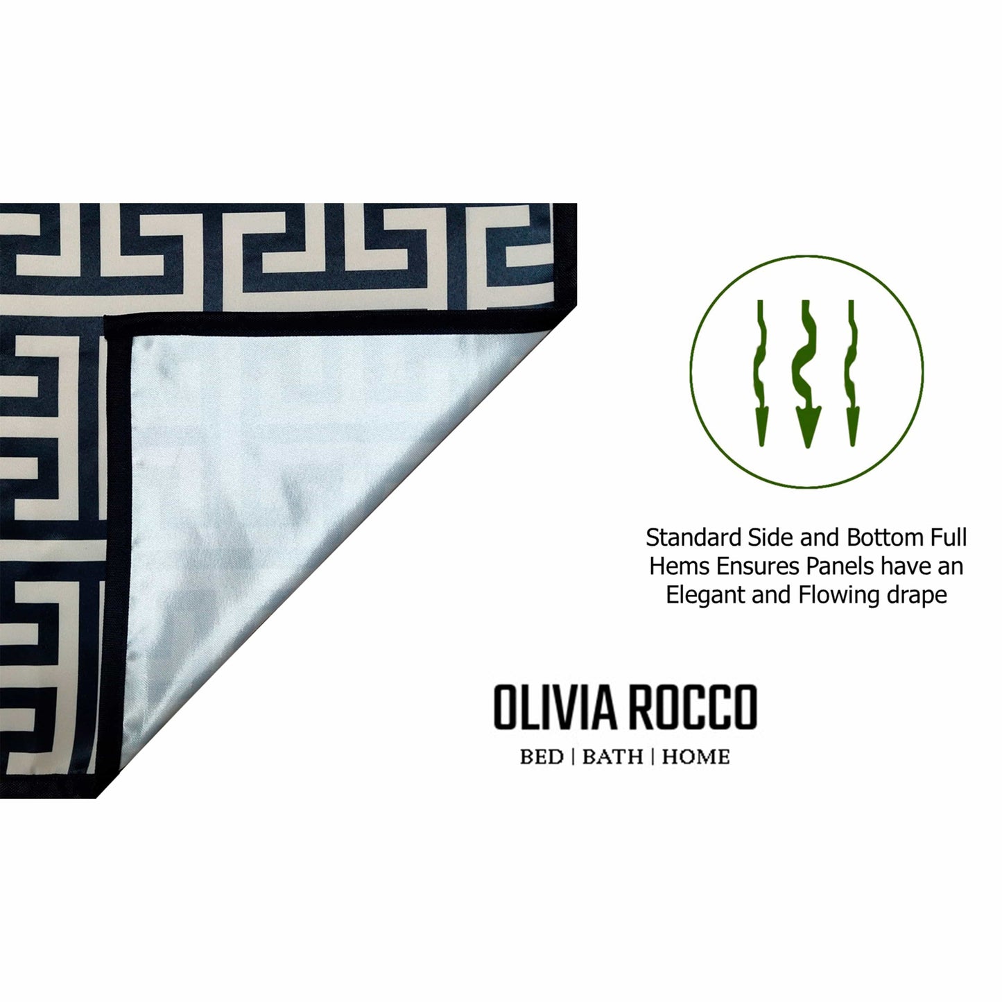 OLIVIA ROCCO Curtain Milano Geometric Blackout Curtains Wholesale Manchester UK