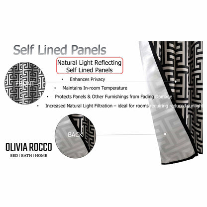 OLIVIA ROCCO Curtain Milano Geometric Blackout Curtains Wholesale Manchester UK