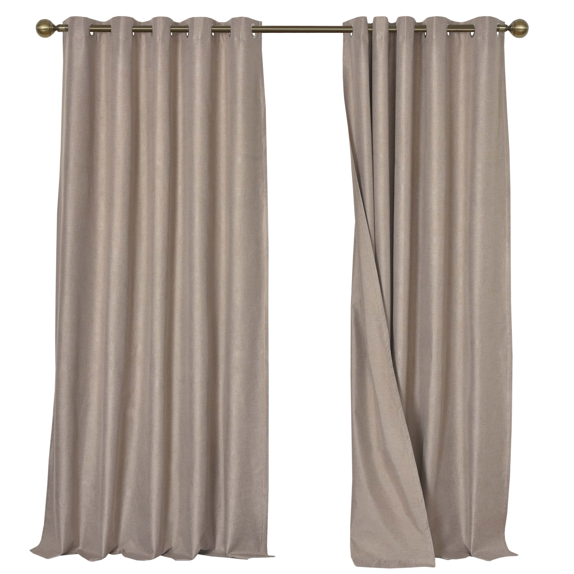 OLIVIA ROCCO Curtain NATURAL / 66" (WIDTH) x 72" (DROP) LOOMWORKS Blackout Linen Eyelet Curtains Wholesale Manchester UK